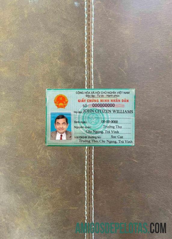 Vietnam ID olhar de foto frente modelo